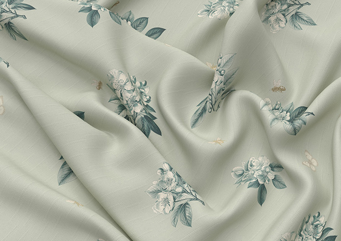 Upton, Apple Spray Bud Green - Made to Measure Curtains - Image 4